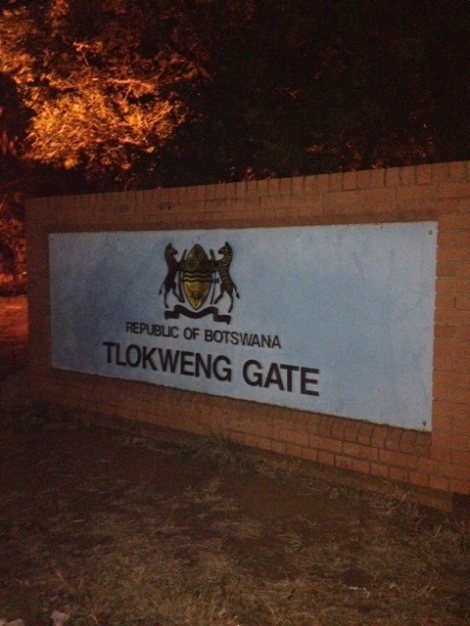 Nighttime at the Botswana Border
